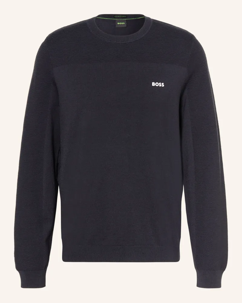 HUGO BOSS Pullover Momentum blau Dunkelblau