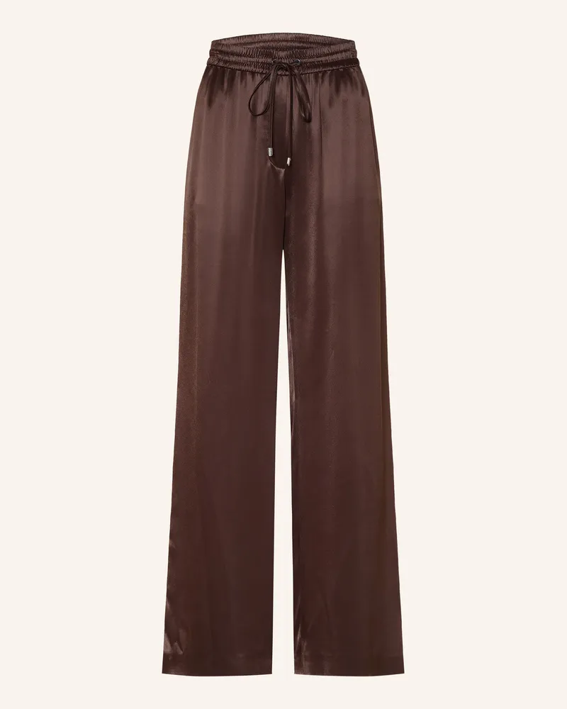 HUGO BOSS Satinhose Tavati braun Dunkelbraun