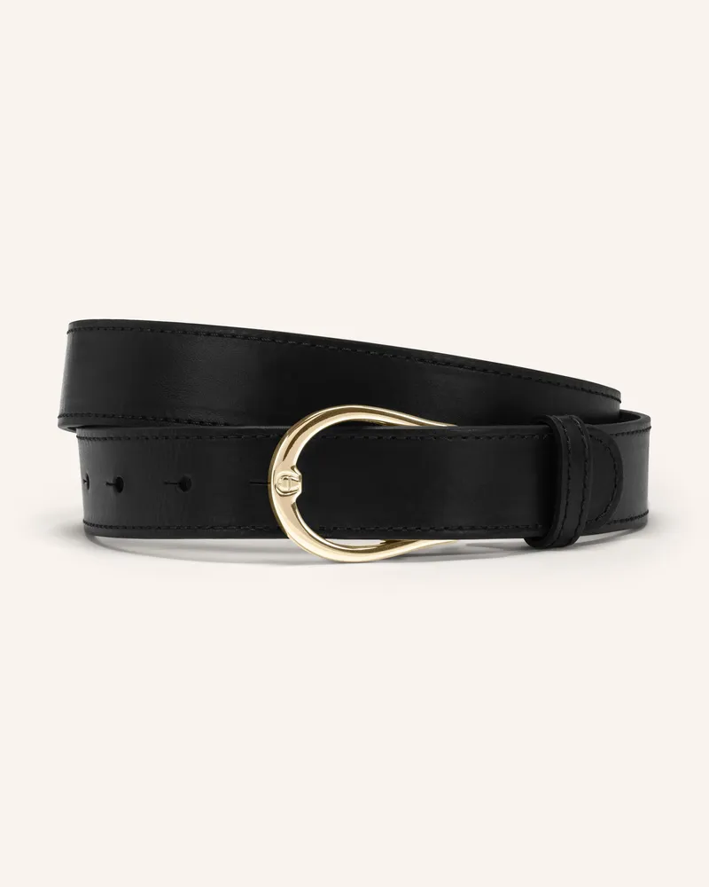Aigner Ledergürtel LOGO Schwarz