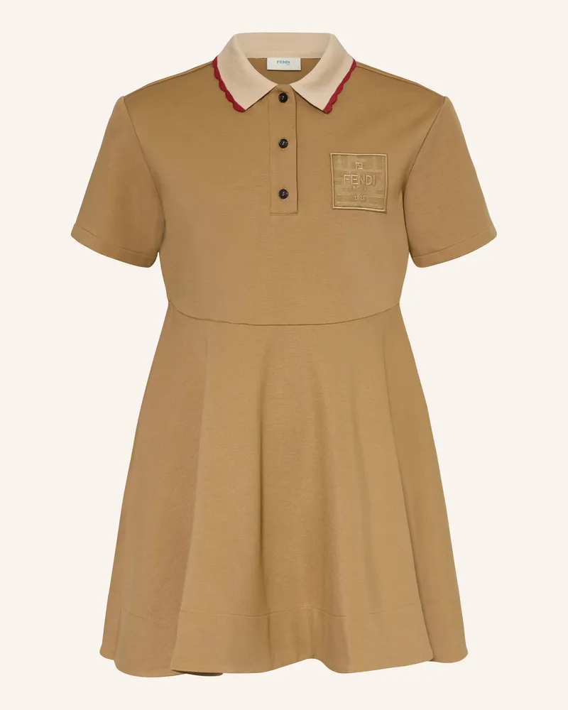 Fendi Hemdblusenkleid Aus Jersey braun Camel
