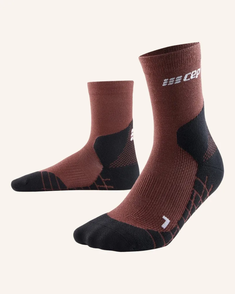 CEP Trekking-Socken LIGHT MERINO MID CUT  Mit Kompression Braun