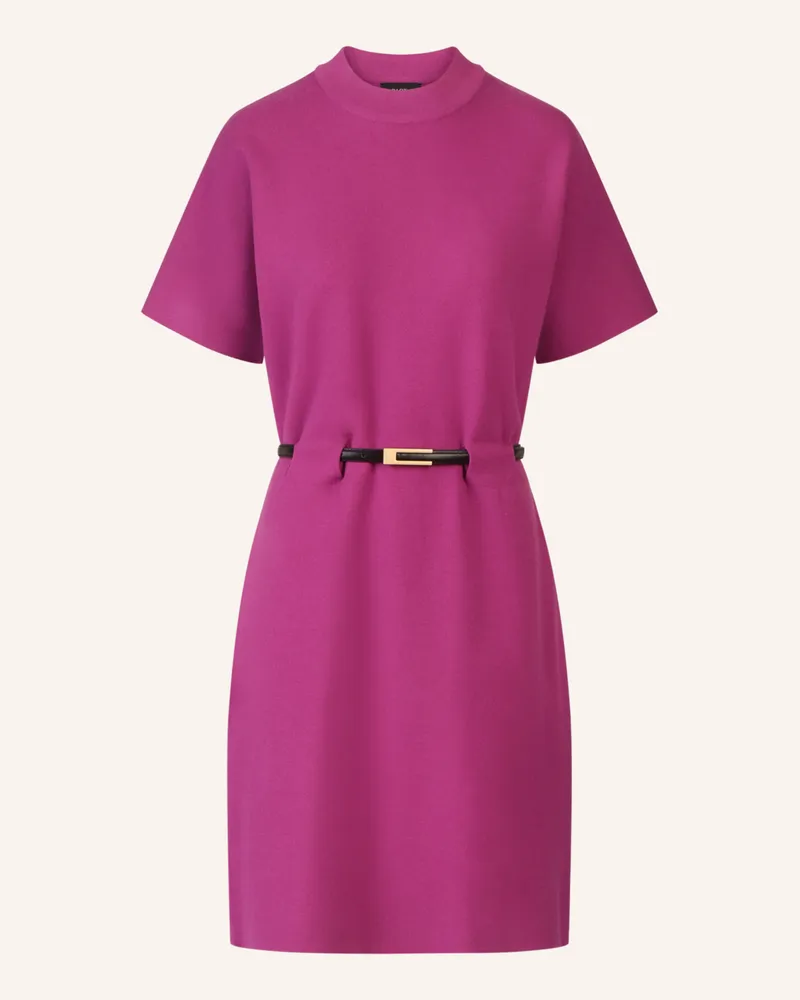 Apart Strickkleid mit Gürtel Lila