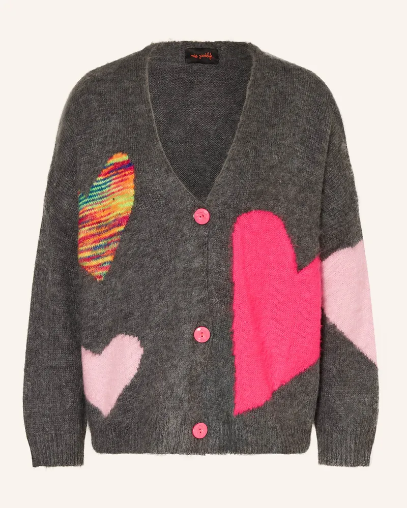 Miss Goodlife Strickjacke mit Alpaka Grau