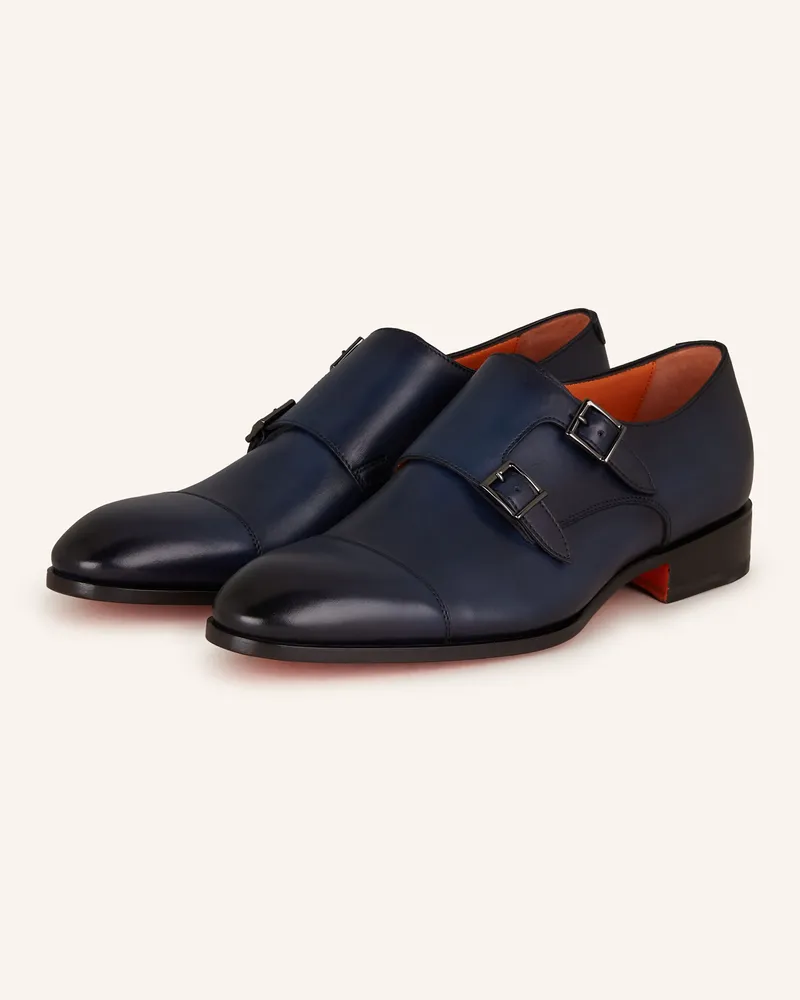Santoni Double-Monks BUGS Dunkelblau