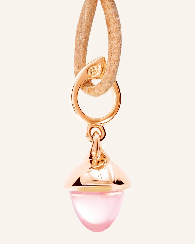 TAMARA COMOLLI Anhänger Mikado Anhänger Flamenco Rosenquartz 18k Roségold rosegold Roségold