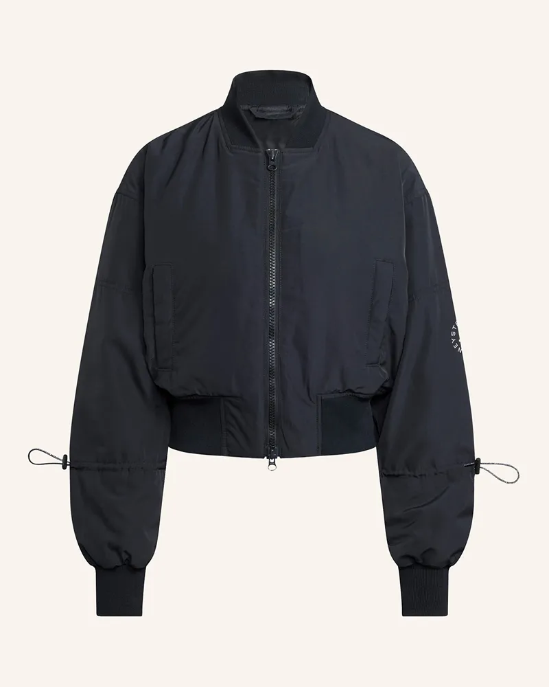 adidas College-Jacke ADIDAS BY STELLA MCCARTNEY WOVEN CROPPED Schwarz