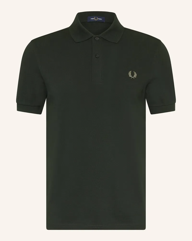Fred Perry Piqué-Poloshirt Dunkelgrün