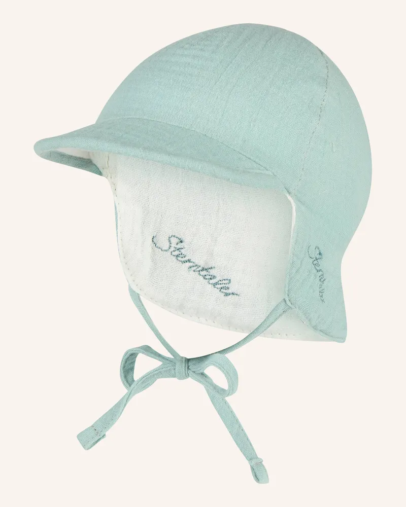 Sterntaler Schirmmütze Mit Nackenschutz Wende blau Türkis