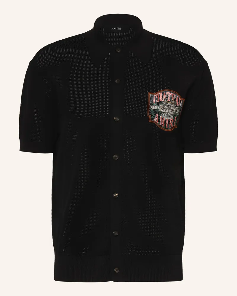 Amiri Kurzarm-Hemd Comfort Fit schwarz Schwarz