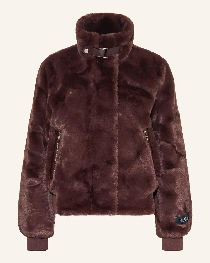 RINO & PELLE Kunstpelz-Blouson AMBRA Braun