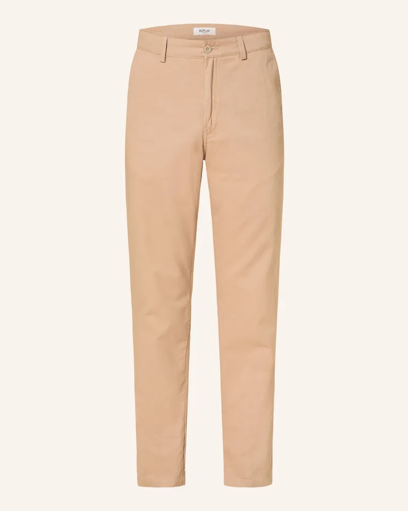 Replay Chino Regular Fit beige Camel