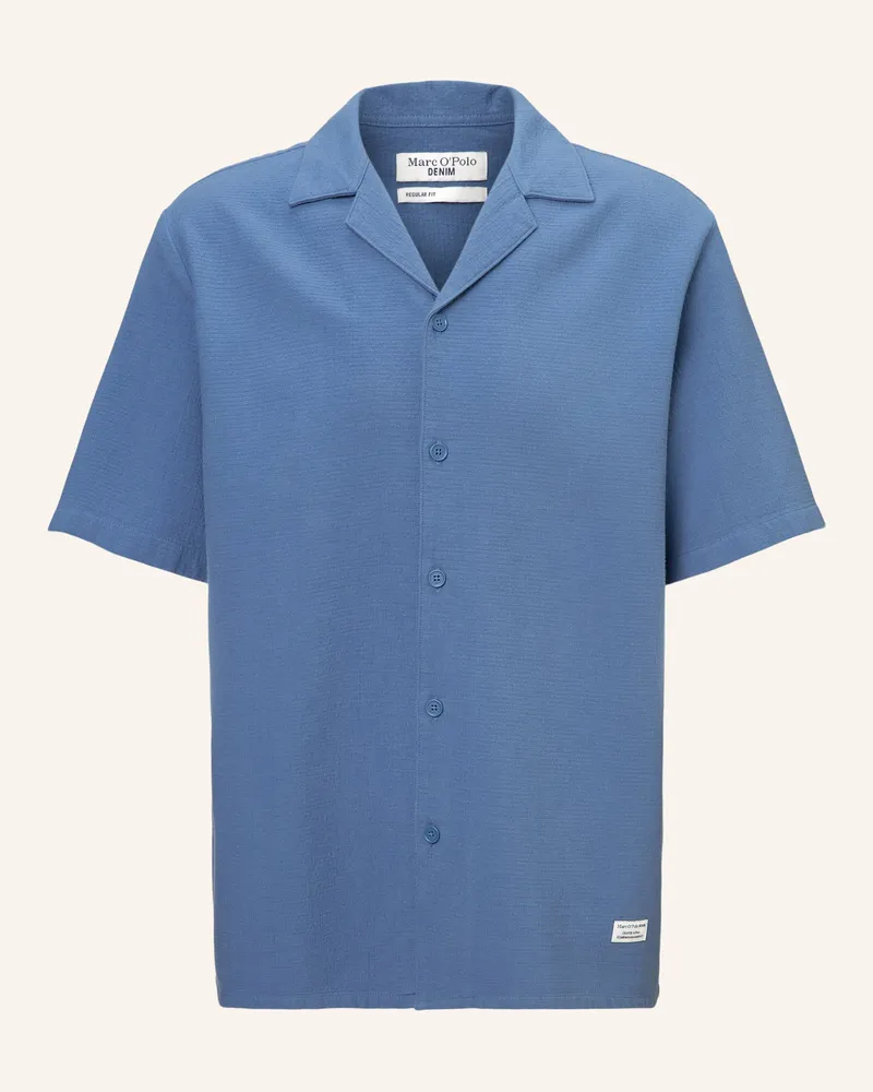 Marc O'Polo Kurzarm-Hemd Blau