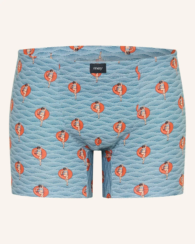 Mey Boxershorts Serie Wave Swing blau Blau