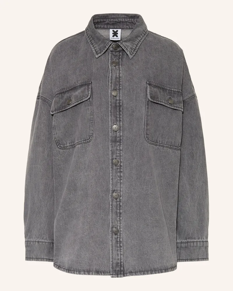 Karo Kauer Jeans-Overshirt grau Grau