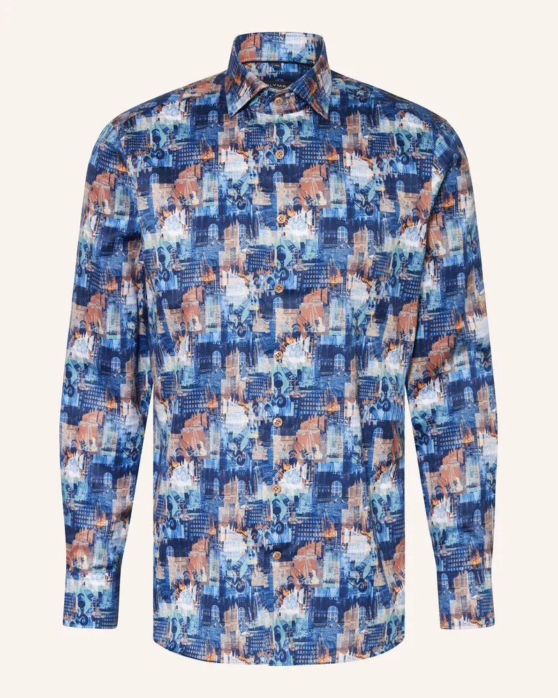 Olymp Hemd Tailored Fit blau Dunkelblau