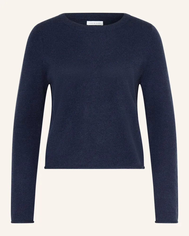Mrs & HUGS Cashmere-Pullover Dunkelblau