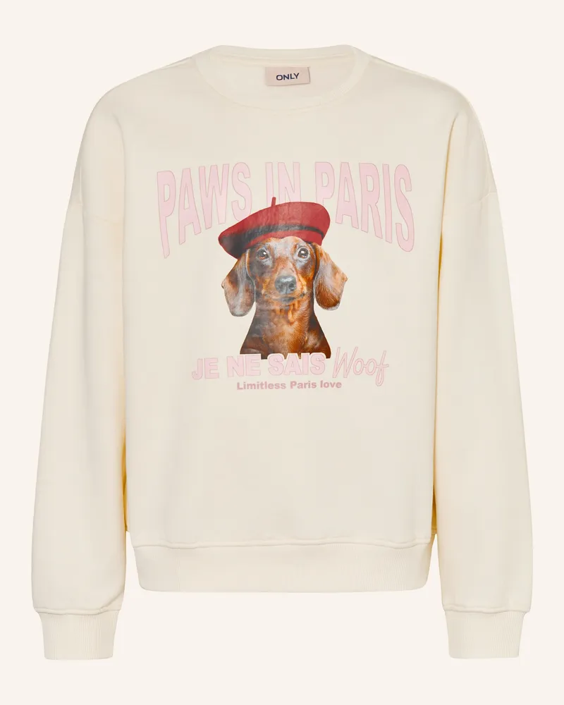only Sweatshirt weiss Creme