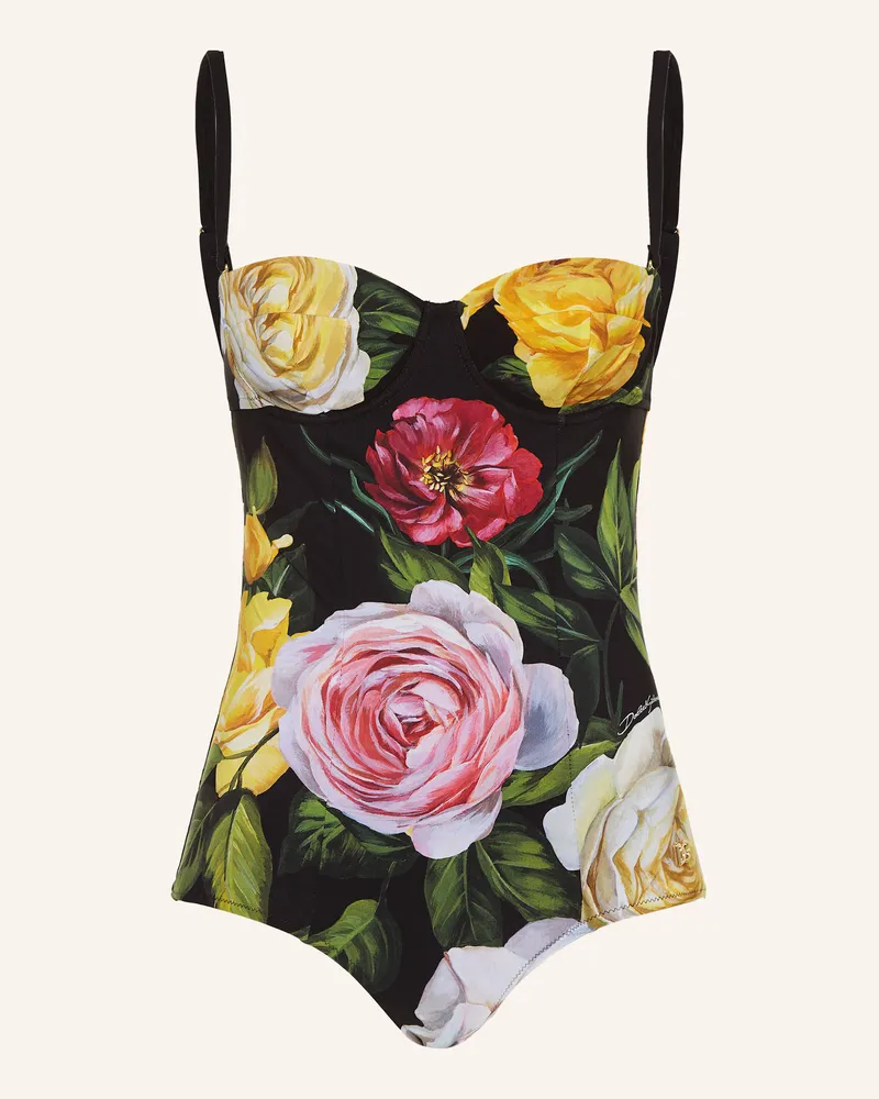 Dolce & Gabbana Bügel-Badeanzug Schwarz