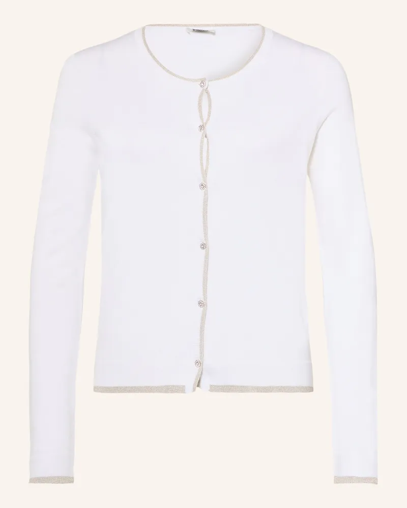 Liu Jo Strickjacke Mit Schmucksteinen Und Glitzergarn weiss Weiss