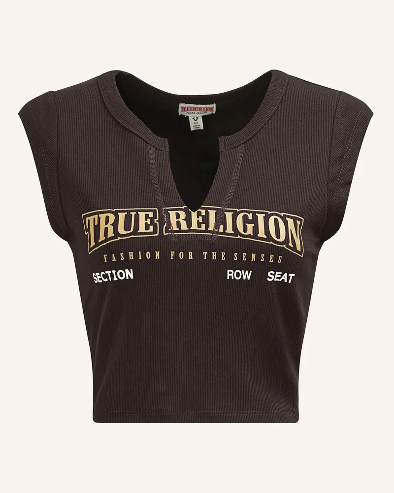 True Religion V-Neck NOTCH Braun