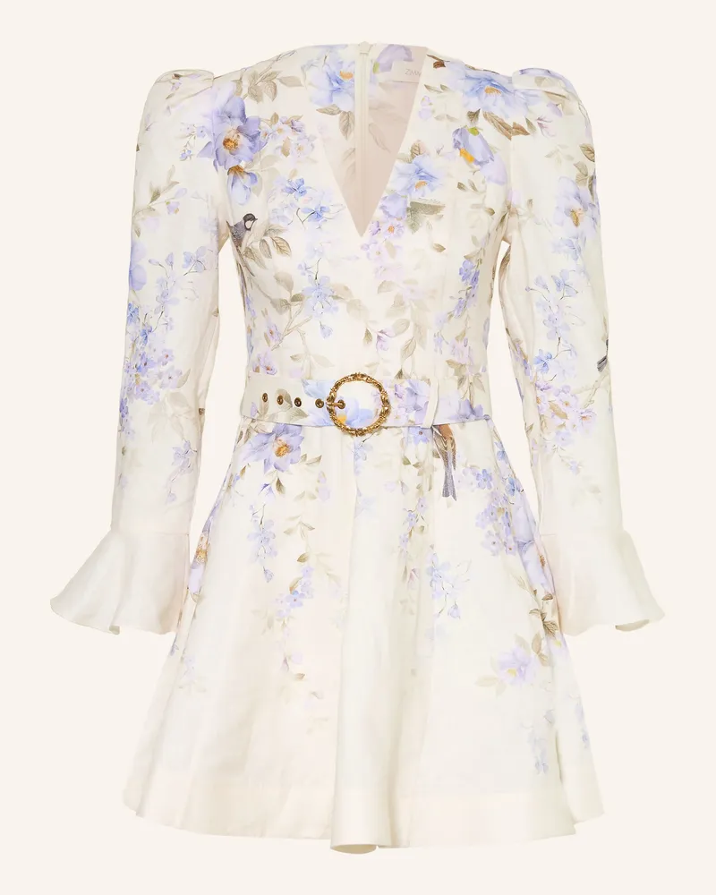 Zimmermann Leinenkleid Luna weiss Creme