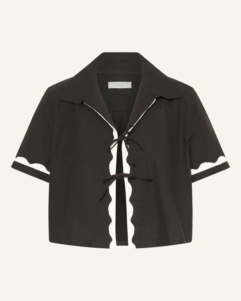 Seafolly Australia Bluse schwarz Schwarz