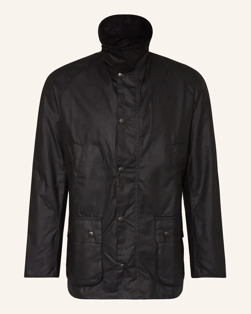 Barbour Fieldjacket Ashby Wax schwarz Schwarz