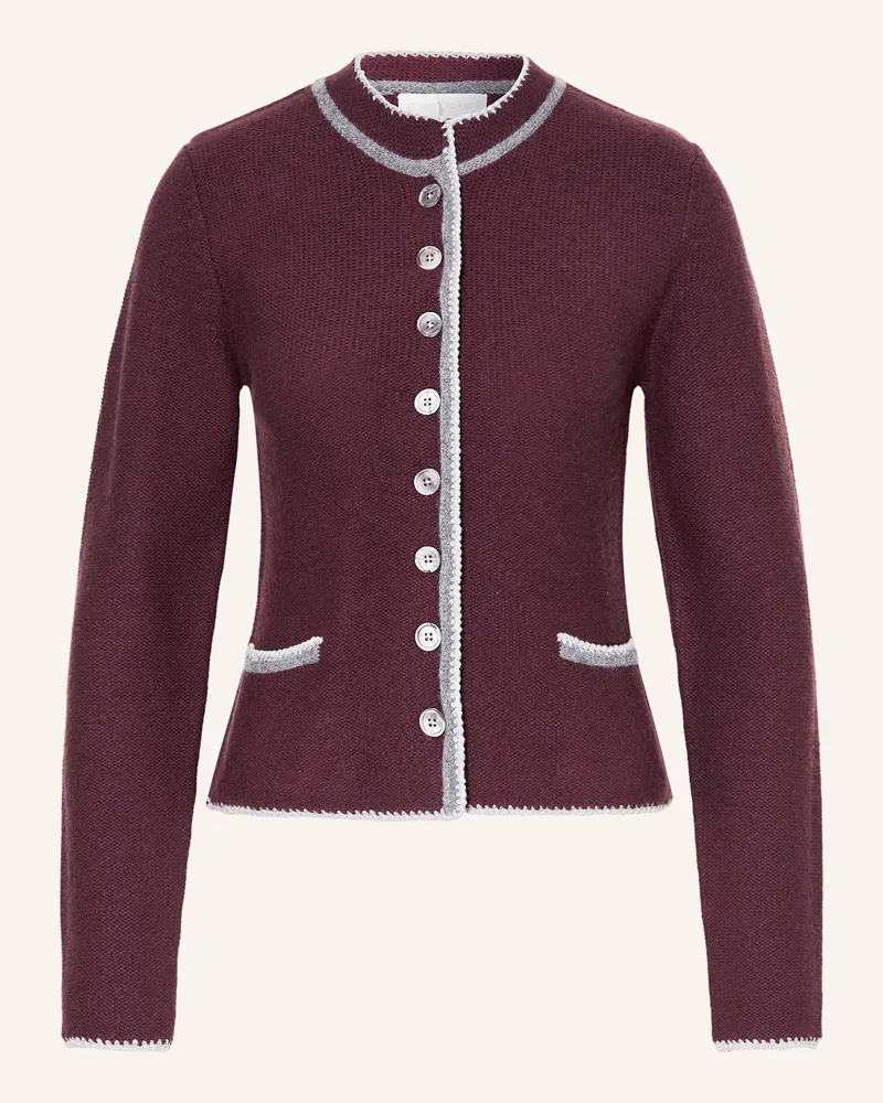 Johann & Johanna Strickjanker Mit Cashmere rot Dunkellila