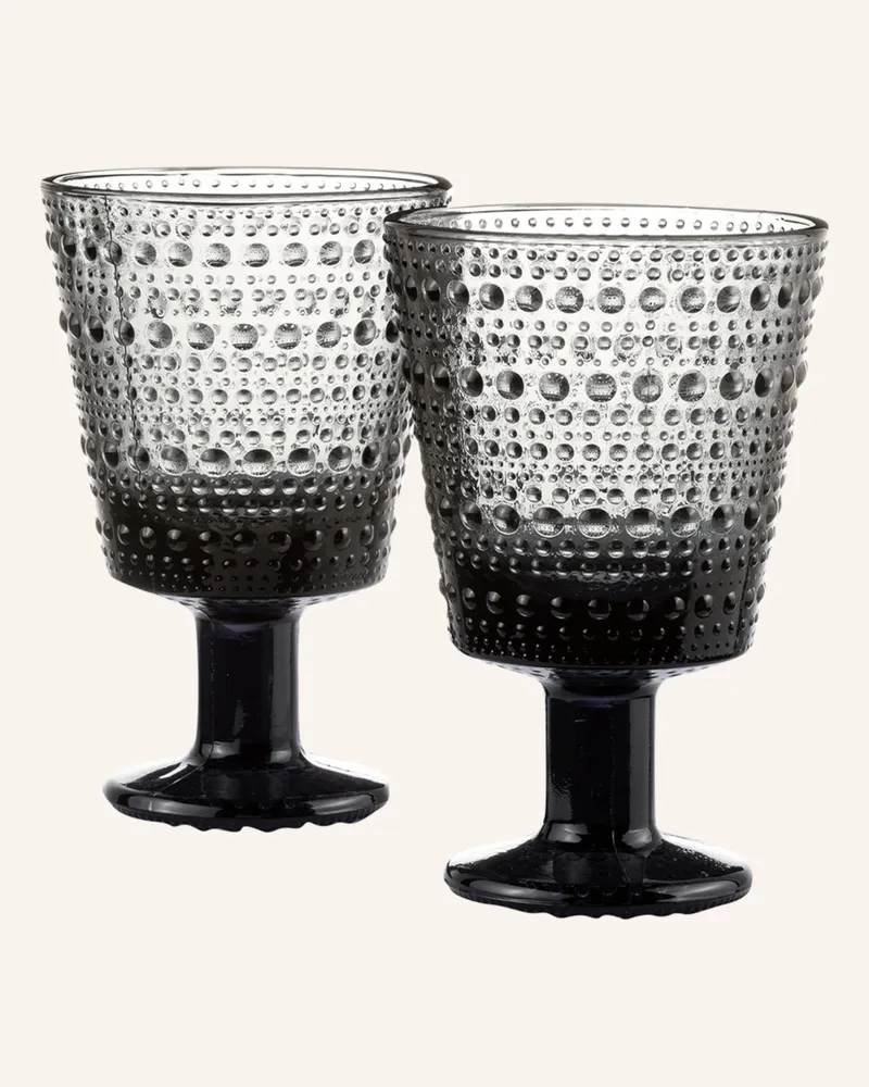 iittala 2er-Set Trinkgläser KASTEHELMI Dunkelgrau