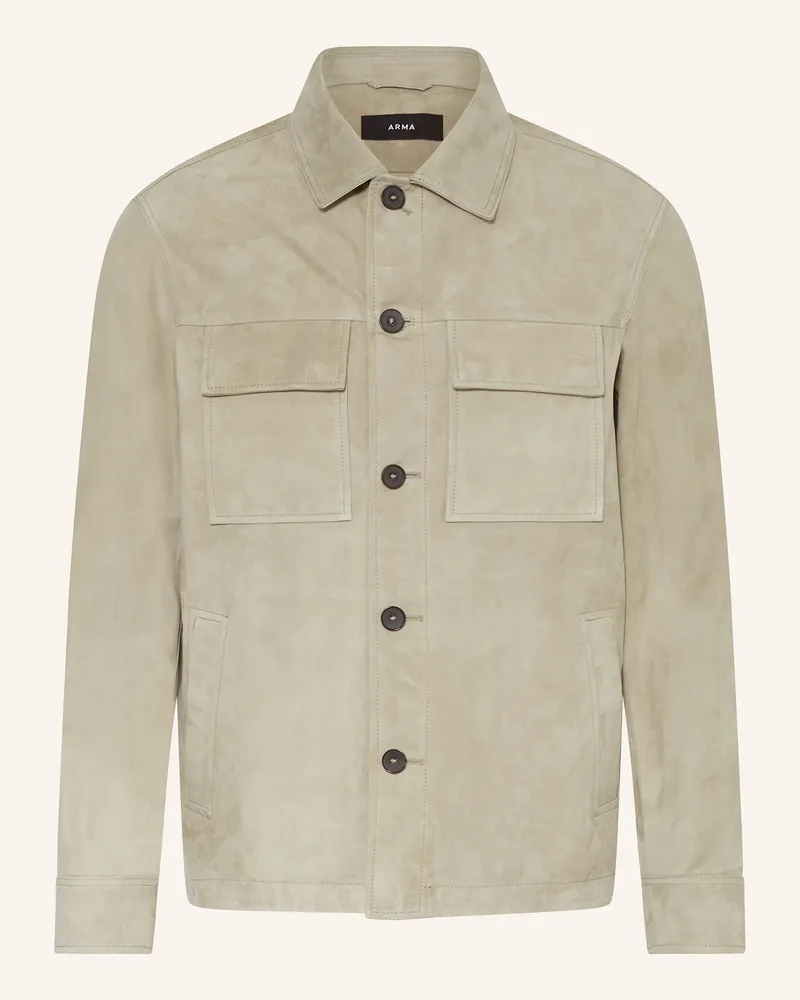 Arma Leder-Overjacket MEX Hellgrün