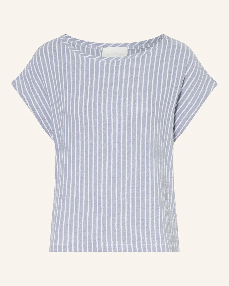 Juvia T-Shirt TARA aus Musselin Blaugrau