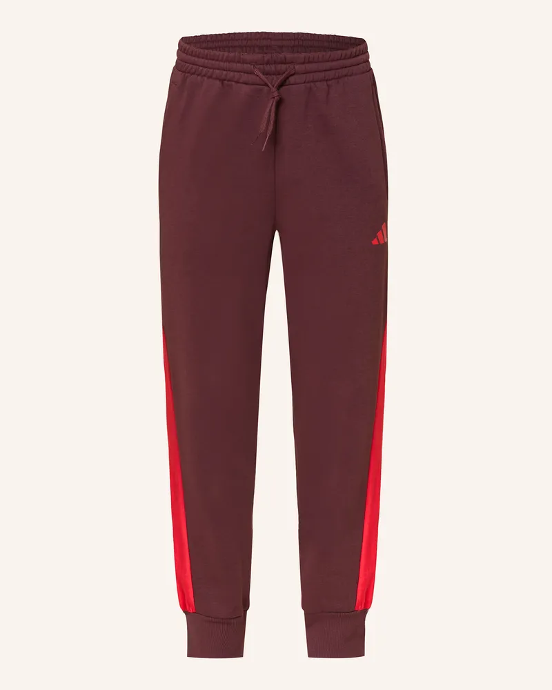adidas Sweatpants SEASONAL ESSENTIALS COLORBLOCK Dunkelrot