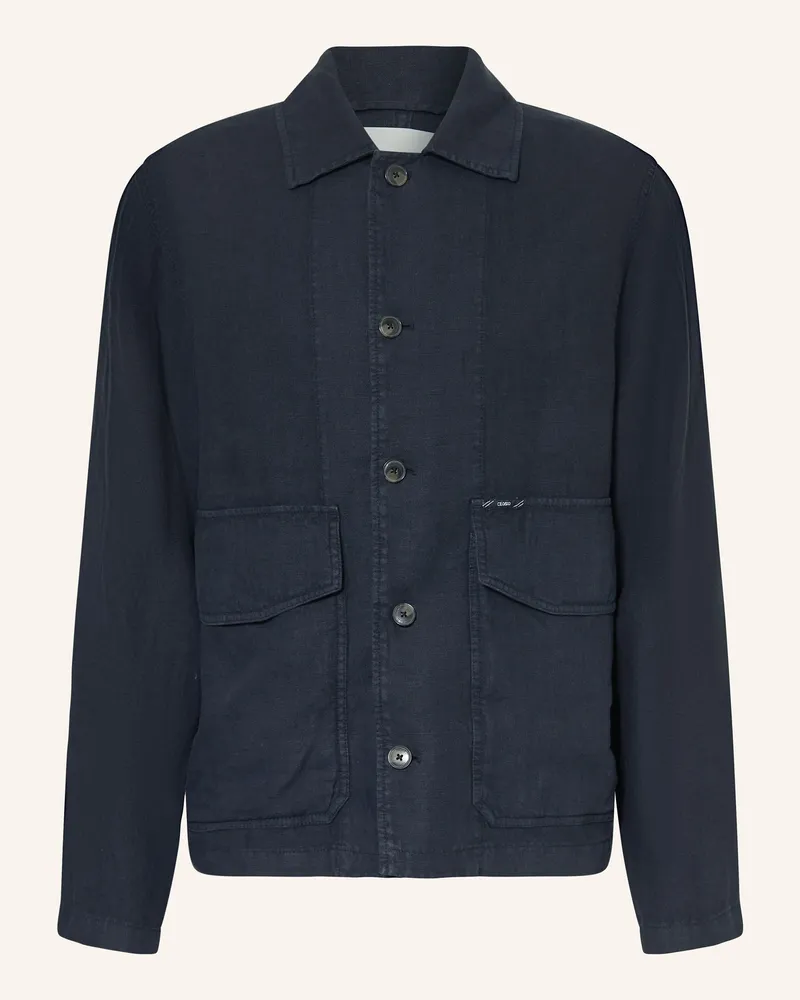 Closed Leinen-Overjacket blau Dunkelblau