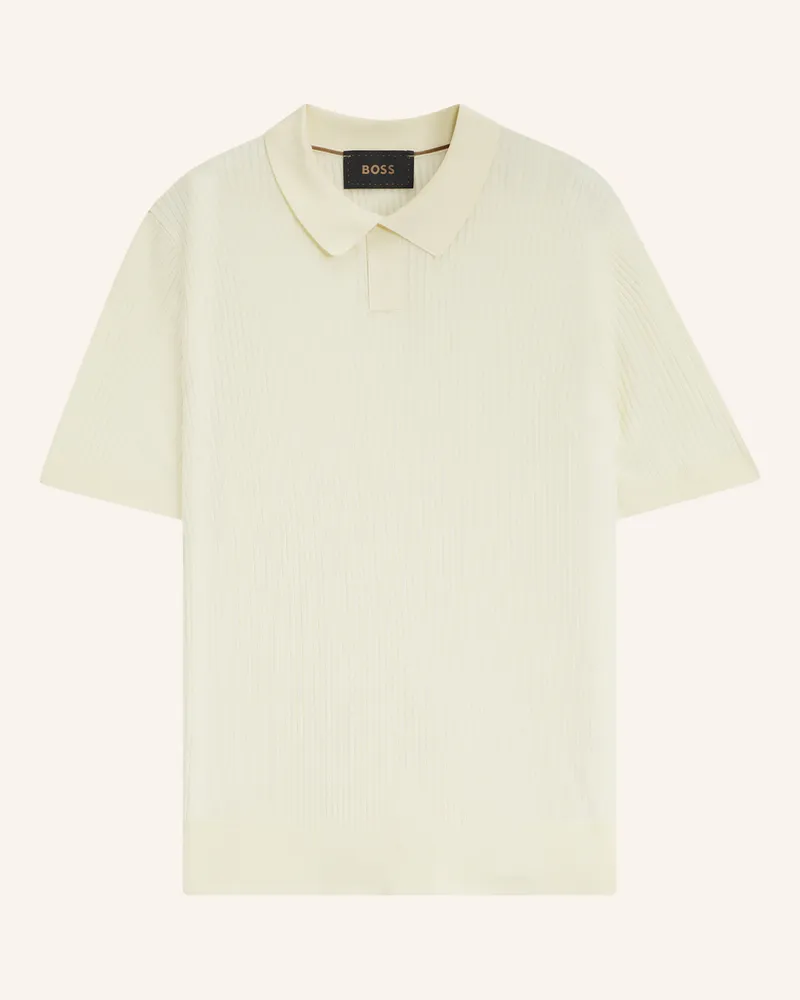 HUGO BOSS Pullover Lagone Regular Fit gelb Hellgelb