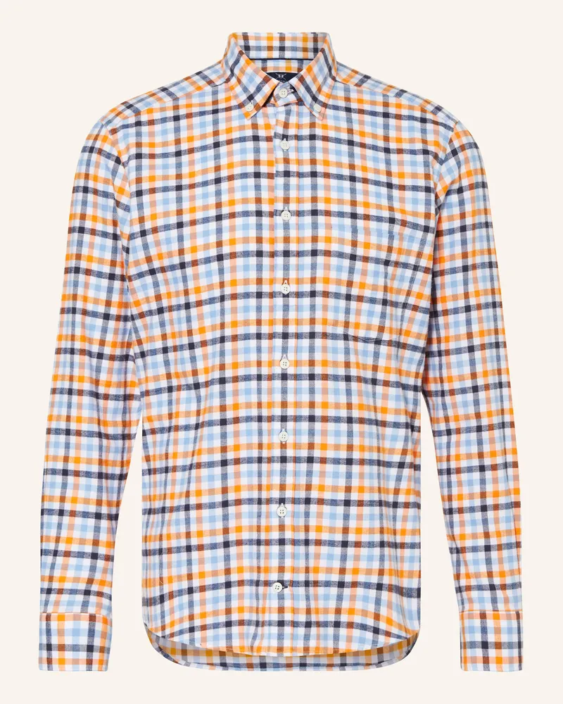 Strokesman's Flanellhemd Regular Fit Orange
