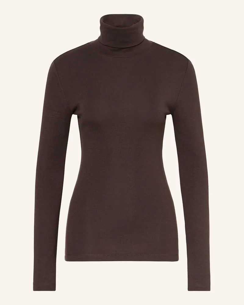 Darling Harbour Rollkragenshirt rot Dunkelbraun