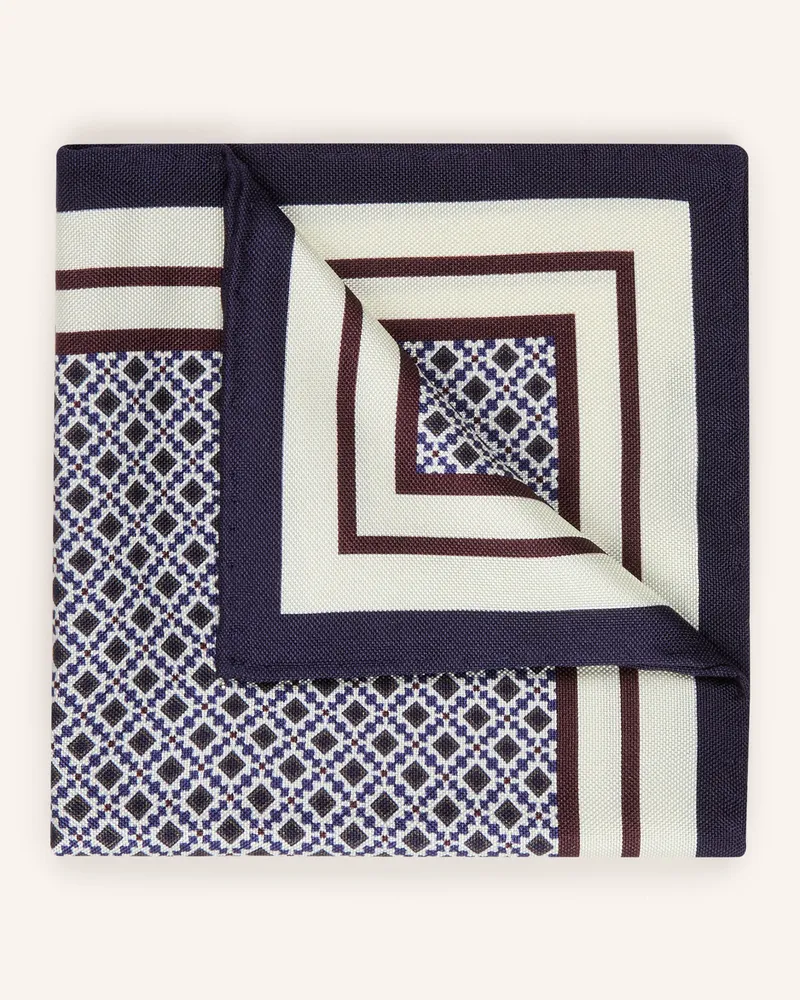 Olymp Einstecktuch weiss Dunkelblau