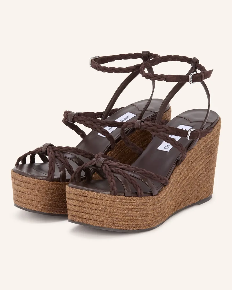 Jimmy Choo Wedges NYRA 100 Dunkelbraun