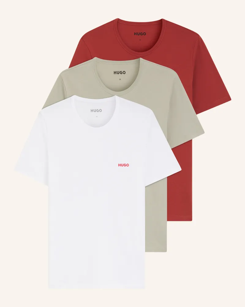 HUGO BOSS Unterw�Sche Top T-Shirt Rn Triplet P Regular Fit rot Weiss