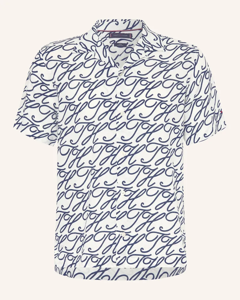 Tommy Hilfiger Resorthemd Regular Fit Aus Leinen weiss Weiss
