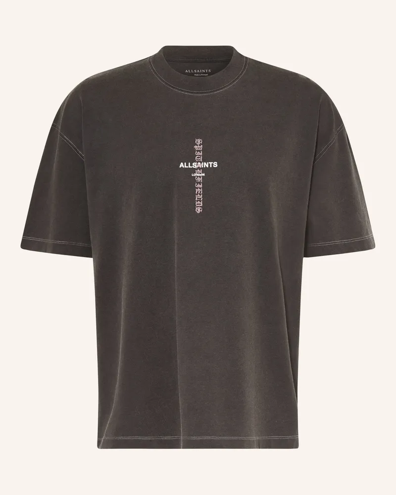 AllSaints T-Shirt Knox schwarz Dunkelgrau