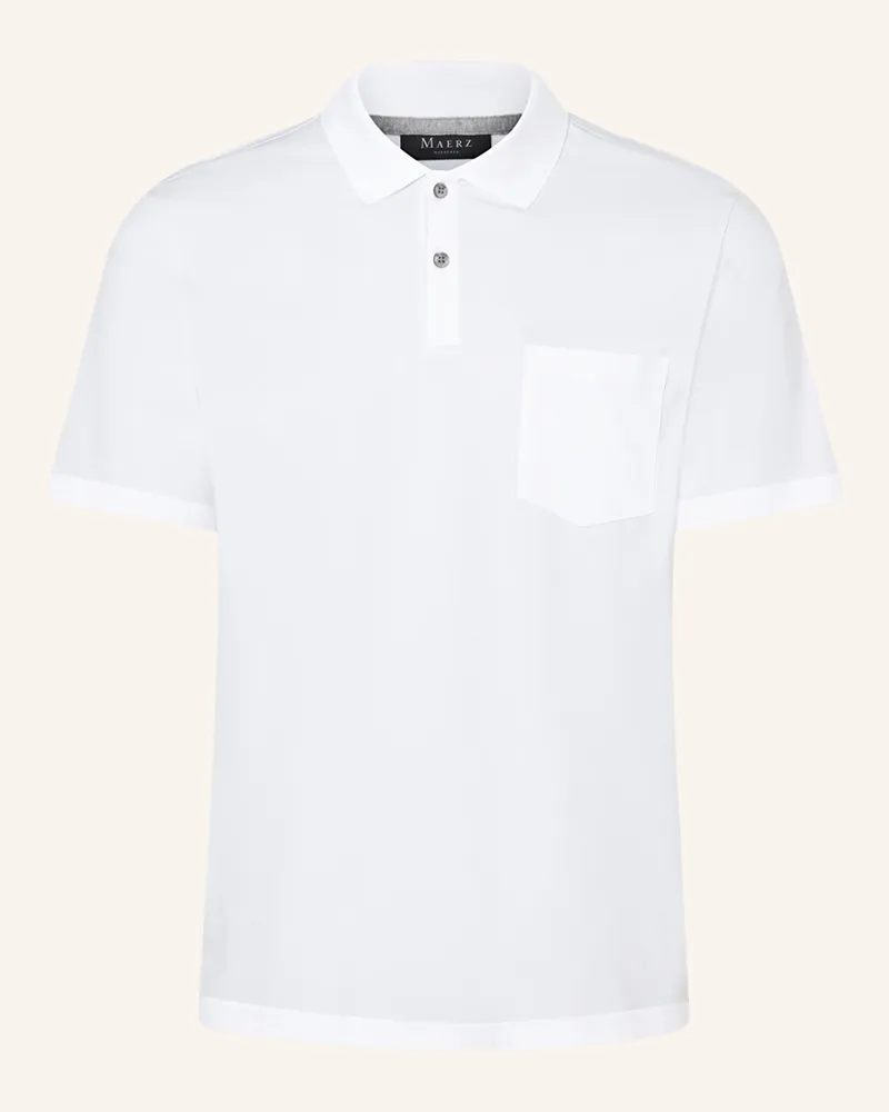 Maerz Jersey-Poloshirt Weiss