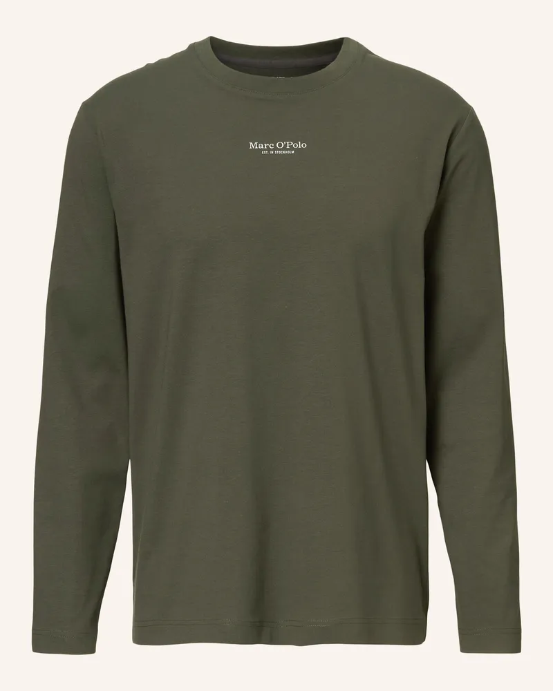 Marc O'Polo Langarm-Shirt Dunkelgrün