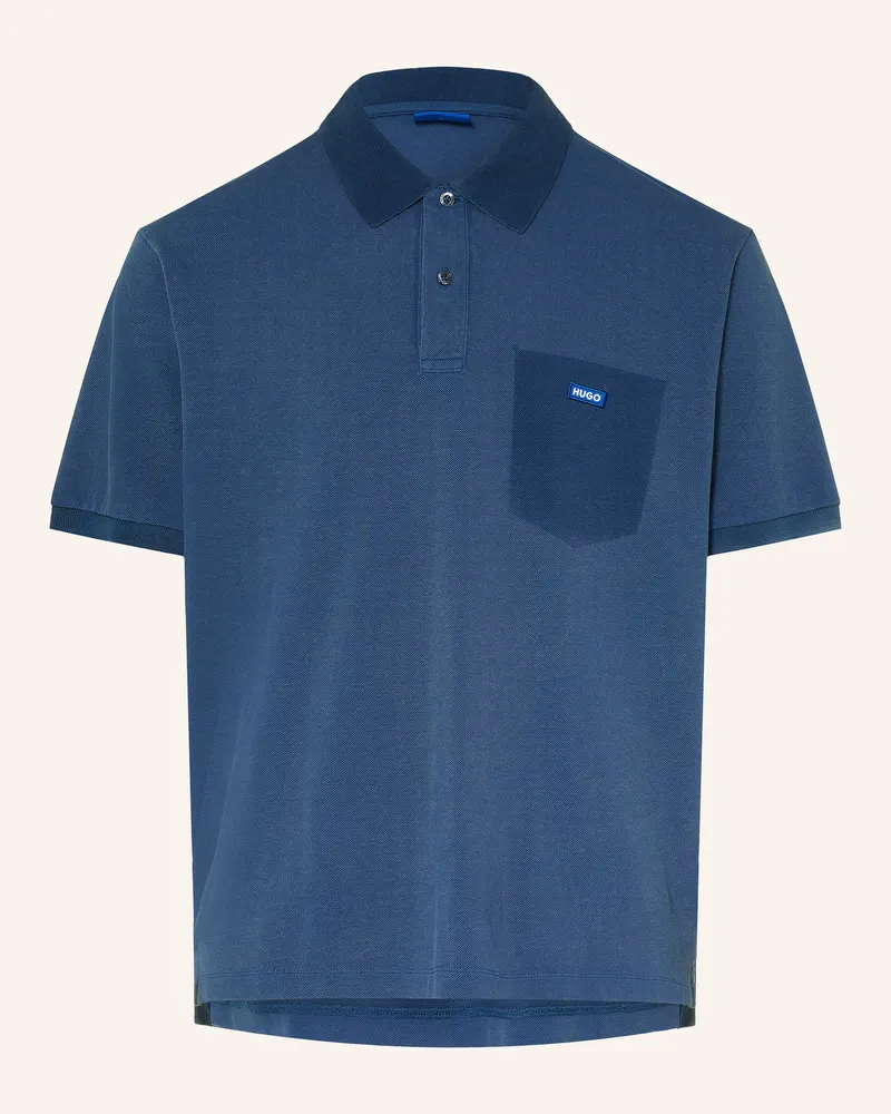 HUGO BOSS Piqué-Poloshirt Nemin blau Blau