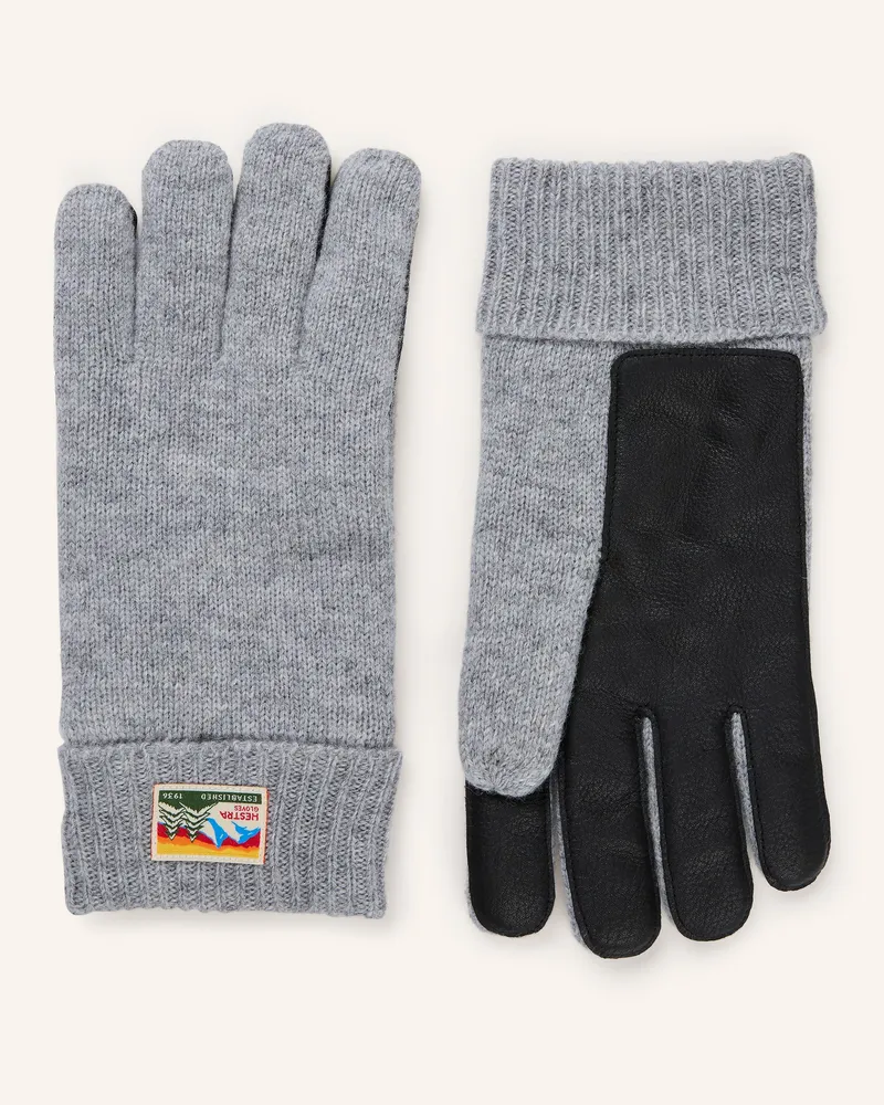 Hestra Handschuhe Raggwool Deer Im Materialmix grau Grau
