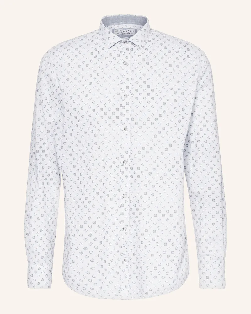 colours & sons Hemd Slim Fit Weiss