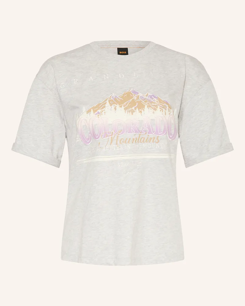 HUGO BOSS T-Shirt EVI Hellgrau