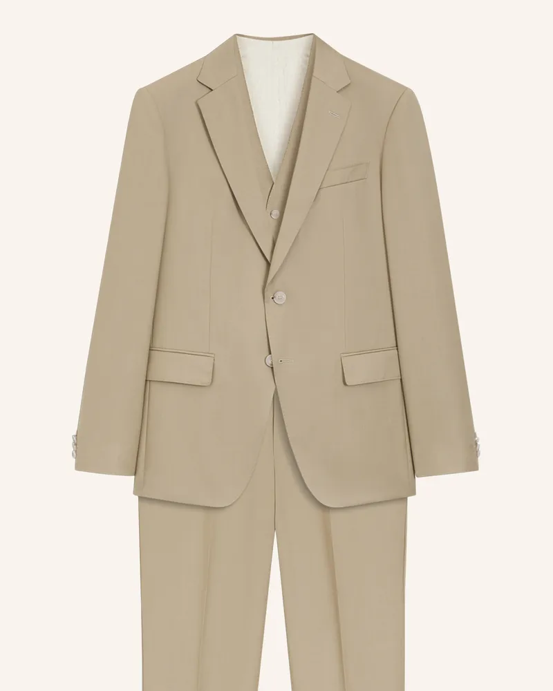 HUGO BOSS Business Anzug H-Huge-3pcs-253 Slim Fit beige Beige