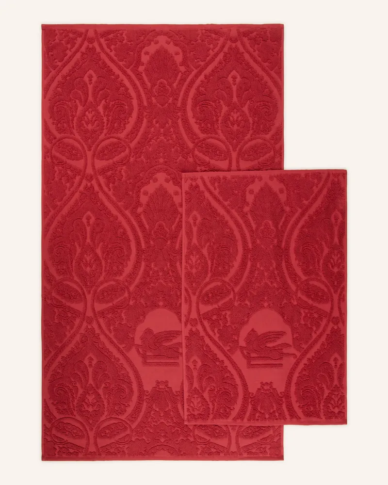 Etro 2er-Set Handtücher Capri rot Dunkelrot