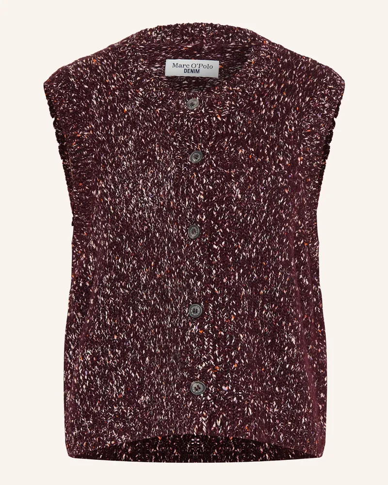 Marc O'Polo Strickweste lila Dunkelrot